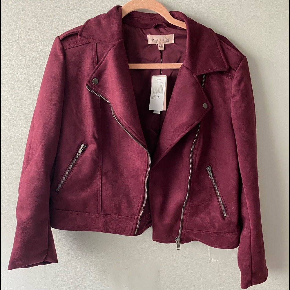 NWT Philosophy Suede Cropped Jacket